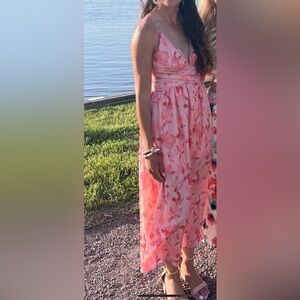 Pink wedding guest dress